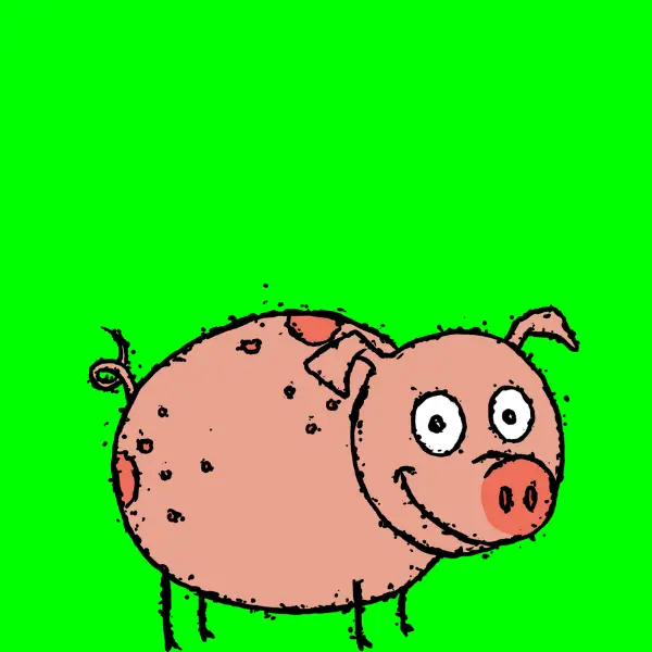 Schwein Karikatur, Futterberechnungs-Software